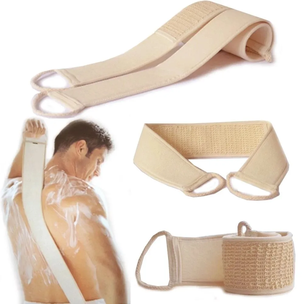 

Soft Skin Care Exfoliating Back Strap Bath Shower Body Scrubber Brush Sponge Scrub Body Massage Spa Cleaning Scrubber Brush