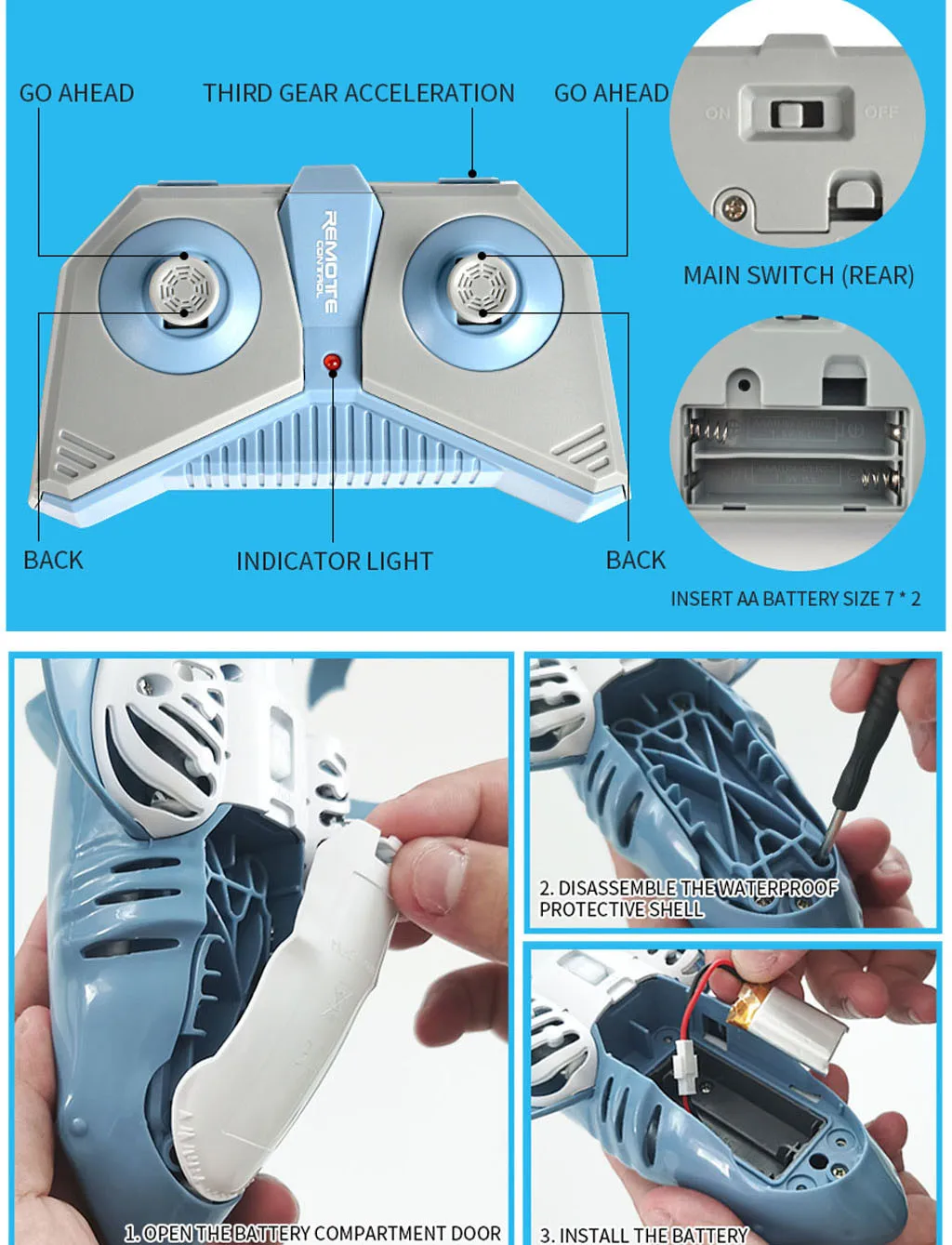 rc игрушки акулы радио пульт д