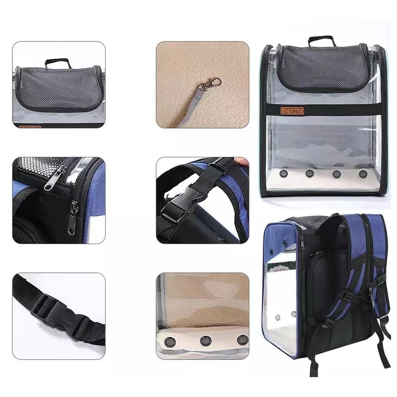 

Retractable Cat Backpack Full View Transparent Cat Backpack Breathable Portable Travel Pet Backpack Cat Small Dog Pet Supplies