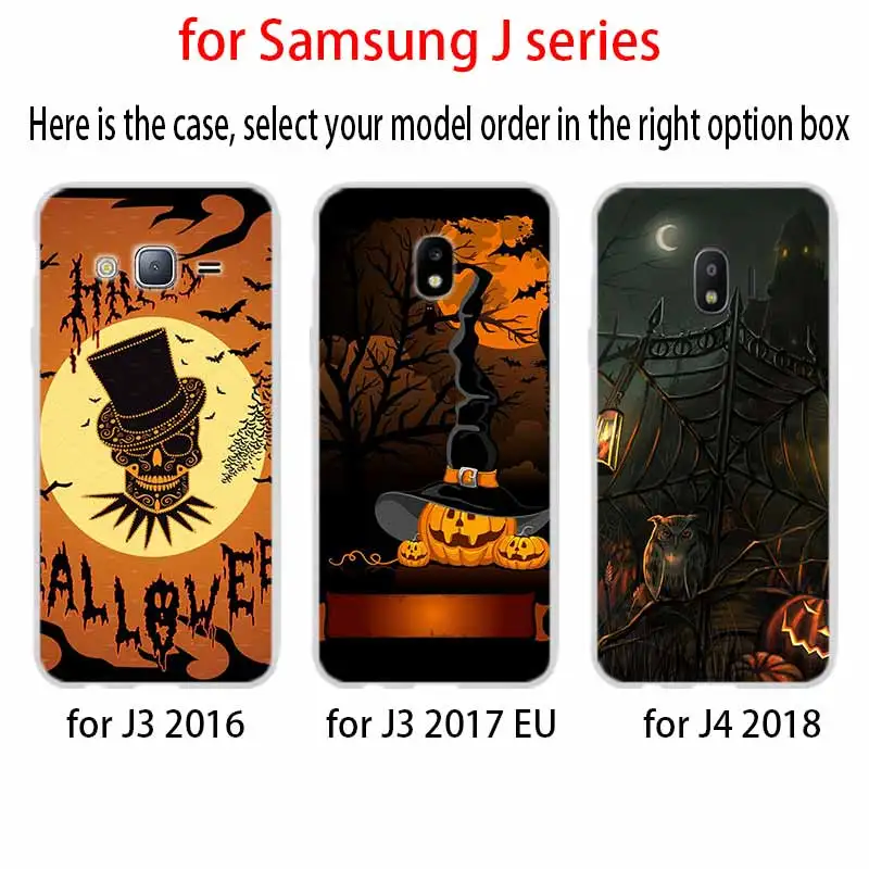 Мягкий силиконовый чехол для телефона на Хэллоуин Samsung Galaxy J6 J4 J8 J7 2018 Plus J3 J5 Prime Pro