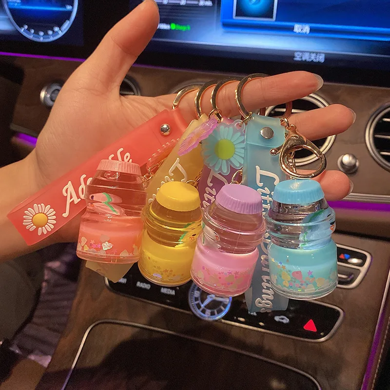 Креативный акриловый бутылка брелок для напитков маленькая кукла-динозавр