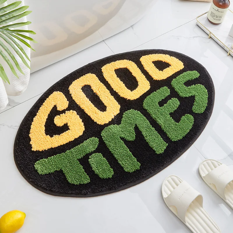 

Avocado Fluffy Bath Mat Latex Anti-slip Backing Microfiber Shower Carpet Entrance Doormat Bedroom Bedside Floor Mat Home Decor
