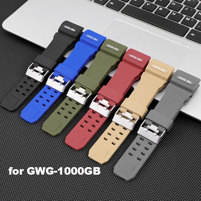 

Resin Strap Watchband for Casio G-Shock GWG-1000GB Men Sport Waterproof Replacement Bracelet Band Watch Accessories with tool