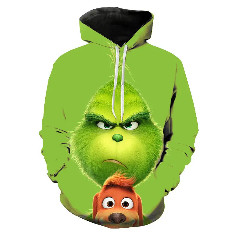 Модная толстовка с капюшоном The Grinch толстовки для мужчин женщин детей Shrek