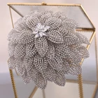 Блестящий Свадебный букет для невесты, Свадебный Цветочный букет, аксессуары для свадьбы, серебряный букет, свадебный ручной Букет