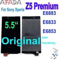 original 5 5 lcd display for sony xperia z5 premium lcd touch screen replacement for sony z5plus z5p e6883 e6833 e6853 lcd