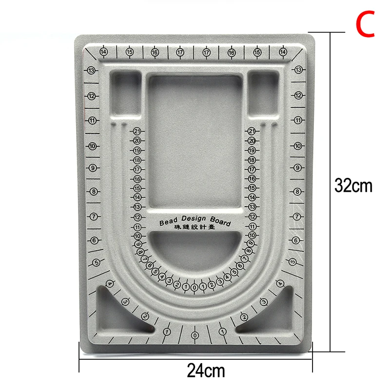 Доска из флокированных серых бусин для изготовления браслетов бисероплетения
