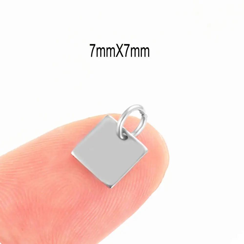 Небольшие логотипы из нержавеющей стали на заказ бирки для украшений дисковые