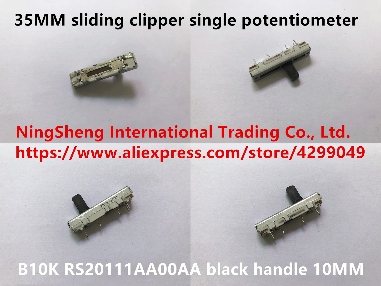 Оригинальный новый 100% 35 мм скользящий клипер одинарный потенциометр B10K RS20111AA00AA