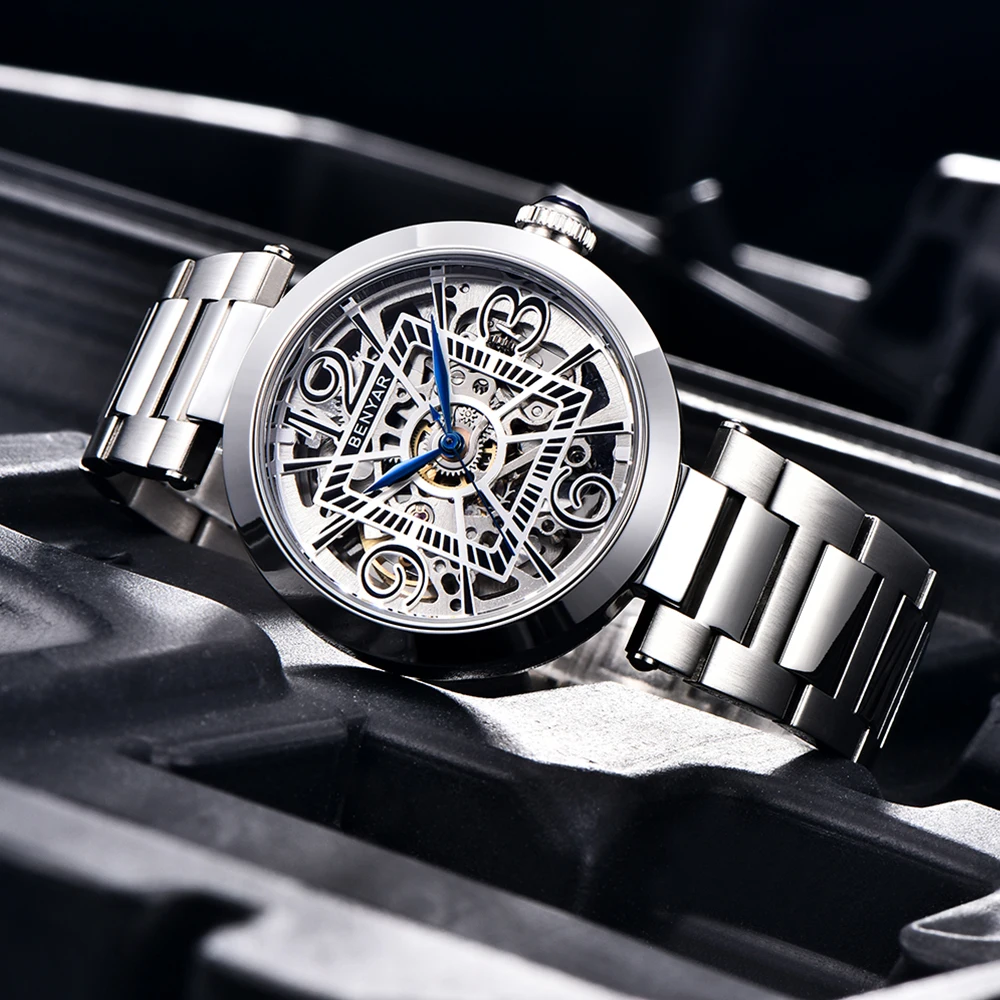 Top Brand Men Mechanical Watch Luxury Stainless Steel Automatic Wristwatch Waterproof Business Men's Watches Montre Homme pagani design 2020 luxury business sport mechanical wristwatch brand men watches automatic stainless steel waterproof watch men