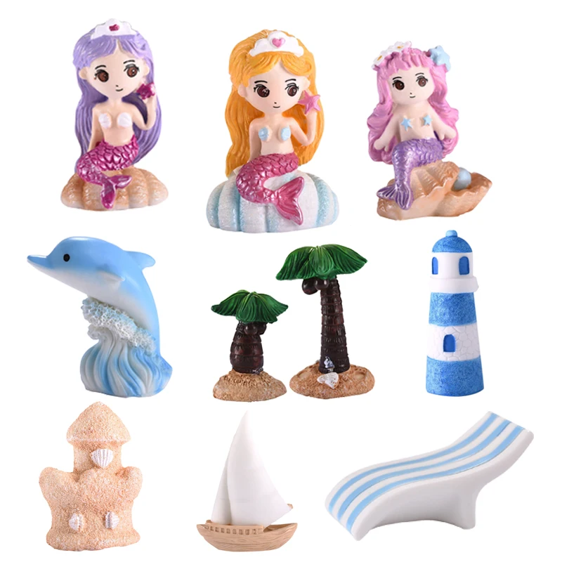 11 Стиль Пляж океан серии милый Русалочка КИТ круиз яхта Маяк Дельфин украшения из