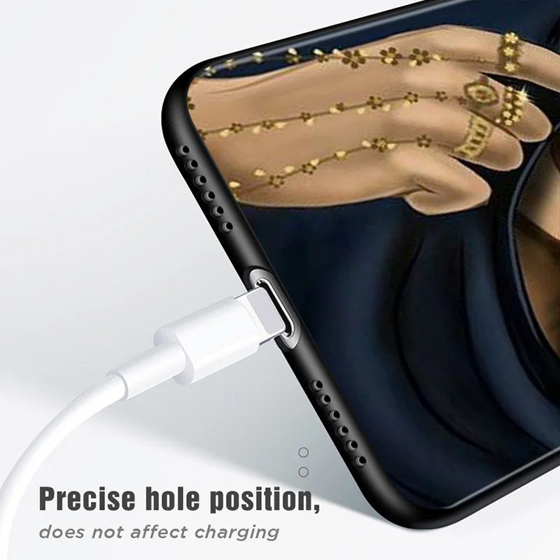 

Muslim Islamic Scarf Gril Eyes For Apple iPhone 12 Mini 11 XS Pro Max XR X 8 7 6 6S Plus 5 5S SE 2020 Black Phone Case