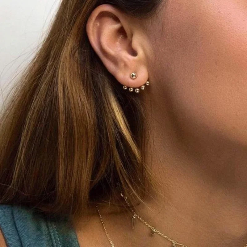 Женские серьги гвоздики из серебра 925 пробы с бусинами|Серьги-гвоздики| |