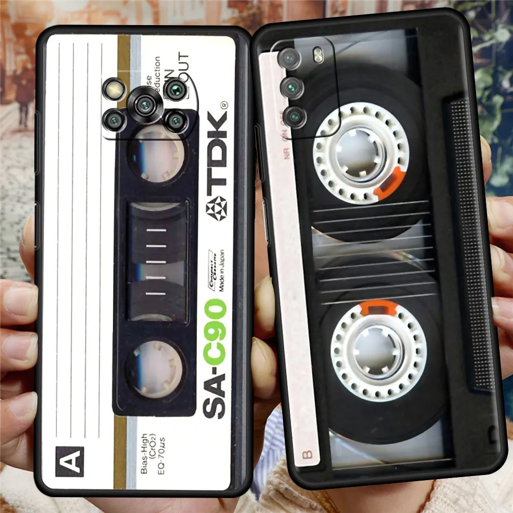 

Soft Coque for Xiaomi Poco X3 NFC M3 F1 F3 GT Redmi K40 Pro Phone Case For Mi 11 Lite 11T Mobile Cover Old Cassette Audio