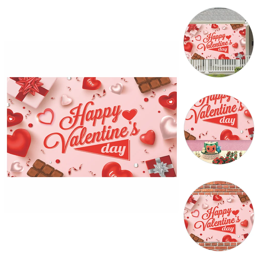 

1pc Hanging Decorative Banner Valentine's Day Party Supplies Banner Pendant