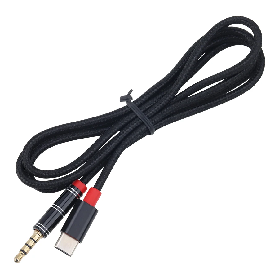 Verkaufen 1M USB Typ C Zu 3,5mm Jack Männlichen Aux Audio Kabel Adapter Für Headset Kopfhörer AUX Kabel Für Samsung Xiaomi Huawei 1000pcs