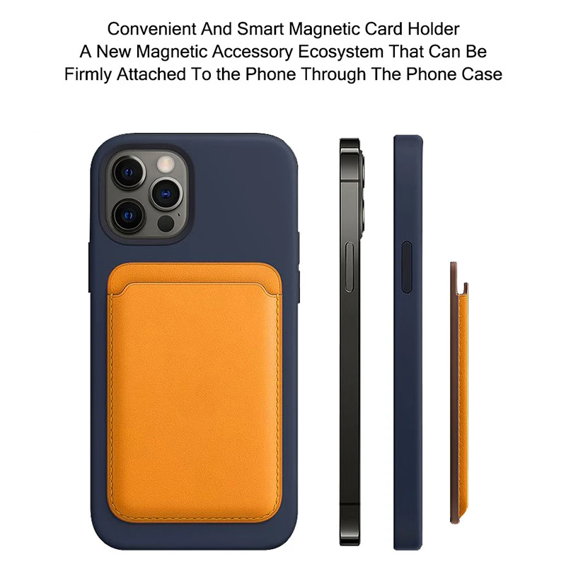 

Magnetic Adsorption Case Bag For iPhone 12 Mini Wallet Card Holder For iPhone 12 Pro Max Case Magnet Cases for IPhone 12Pro Bags