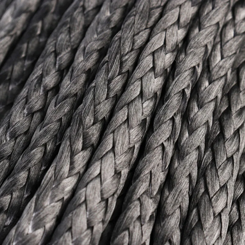 

Winch Rope String Line Cable with Sheath Gray Synthetic Towing Rope 15m 7700LBs Car Wash Maintenance String for ATV UTV Off-Road