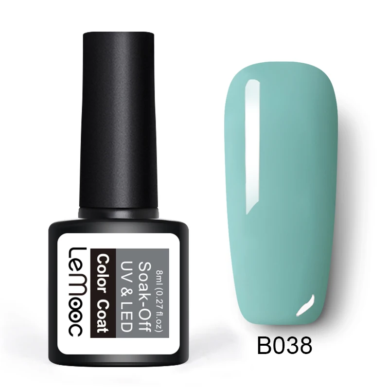 B038 LEMOOC Гель-лак набор все для маникюра Полупостоянный Vernis верхнее покрытие УФ светодиодный гель лак удаляющийся замачиванием Гель-лак для ногтей - Цвет: B038