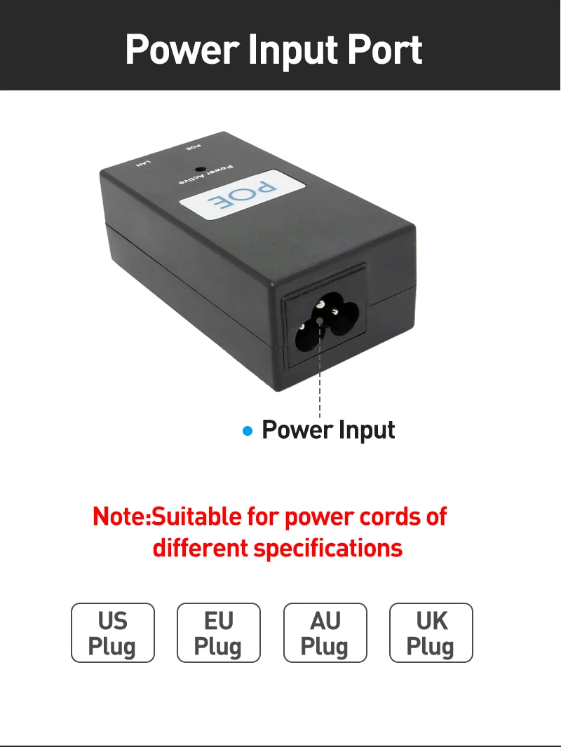 48V1A Настольный POE Инжектор адаптер 10/100 Мбит/с на IP камера и Беспроводной AP Питание