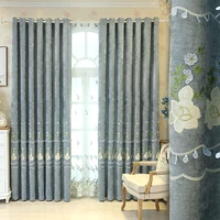 high grade villa curtain custom shade european embroidery simple european living room bedroom childrens room floor curtain