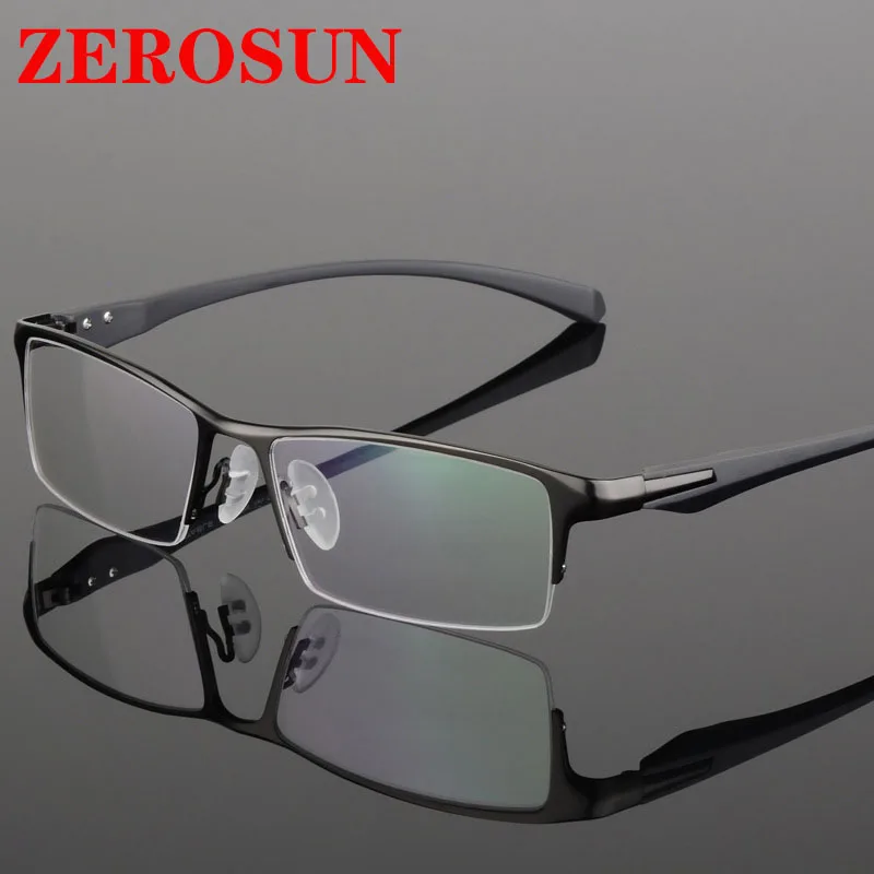 Zerosun Фирменная оправа для очков мужские дизайнерские очки полуоправы деловые