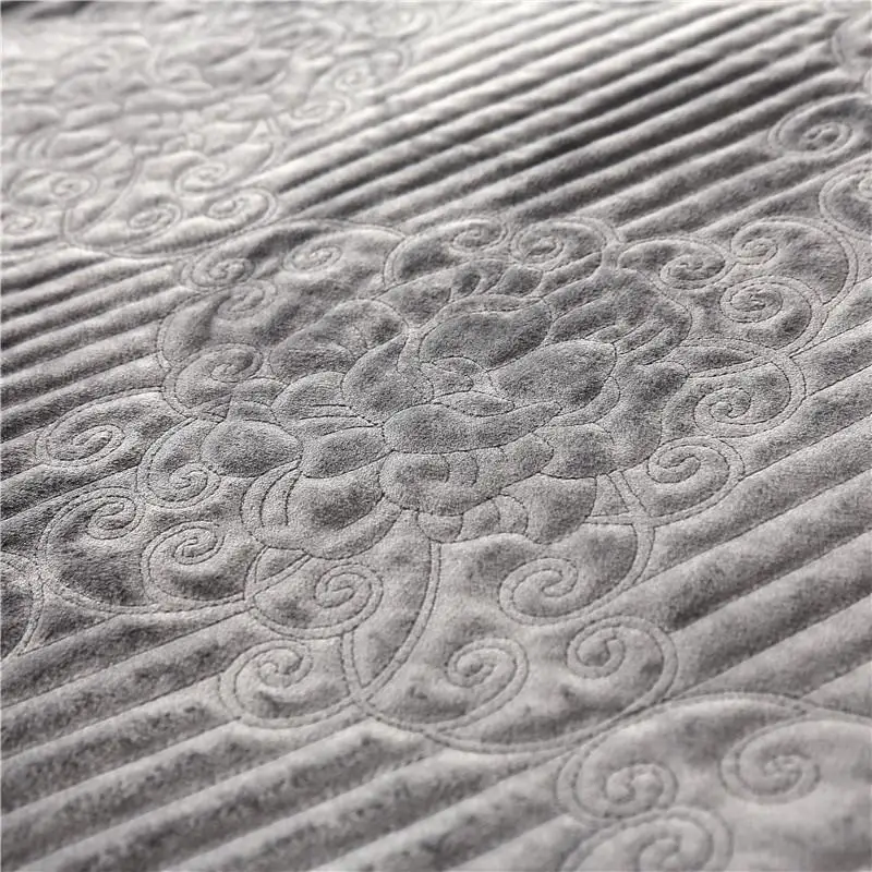 45 флисовое стеганое покрывало ультрамягкое серое коричневое однотонное для