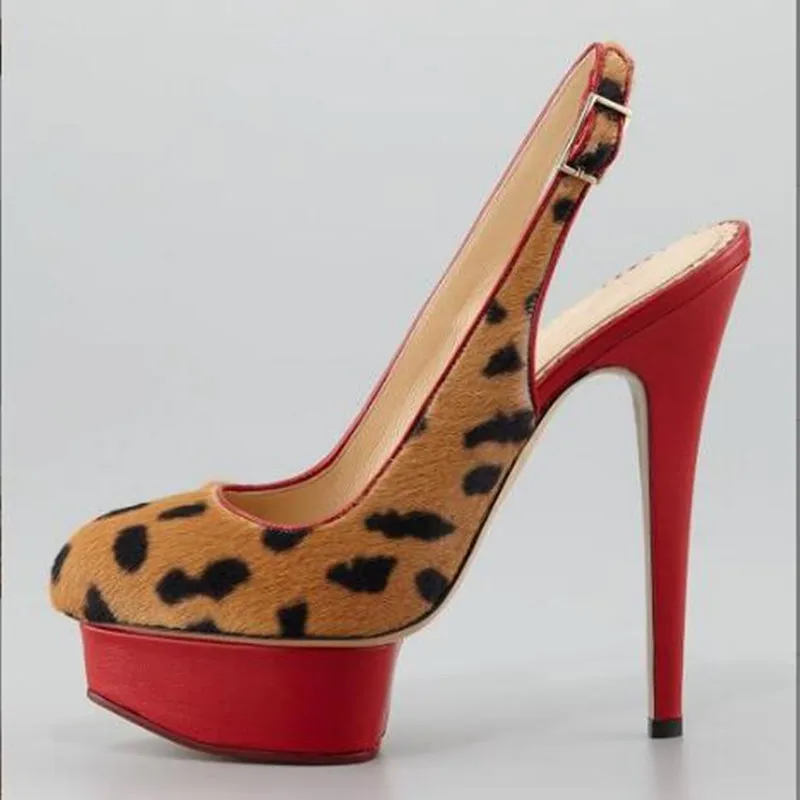 

Shofoo shoes new versatile light mouth slim heel leopard print high heel sandals with heel height of about 11cm