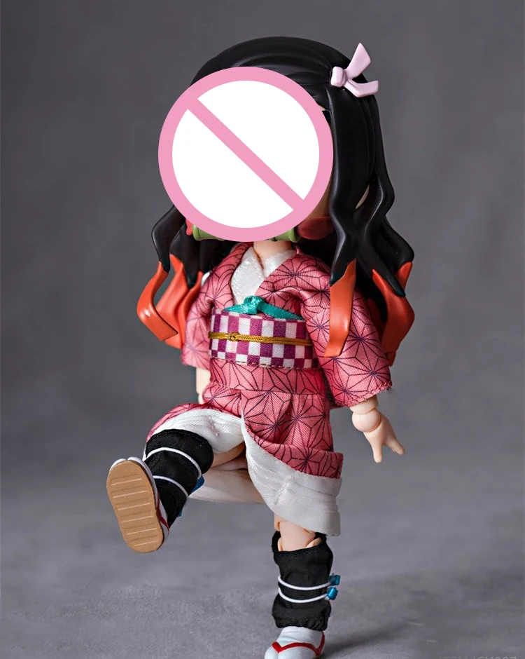 

1/12 Nezuko Cosplay Costume Ob11 Body Clothes Doll Kimono Gsc Figure Doll Clothes 【Per-sale】