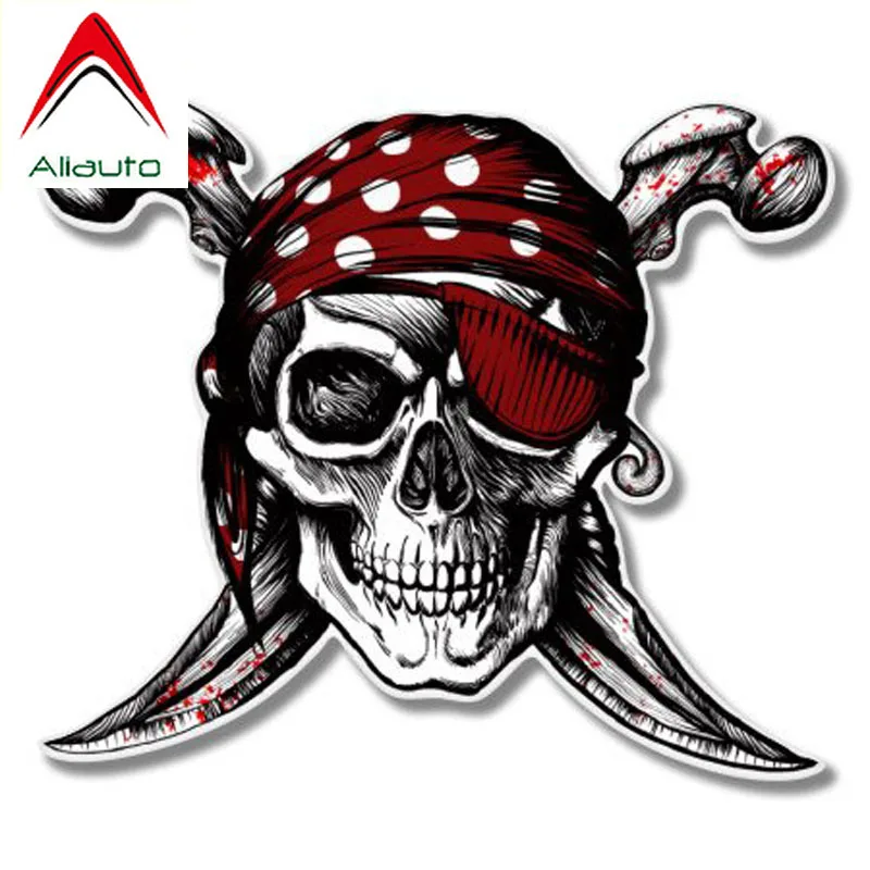 Автомобильные наклейки Aliauto Terror пиратский череп Jolly Roger аксессуары виниловые для