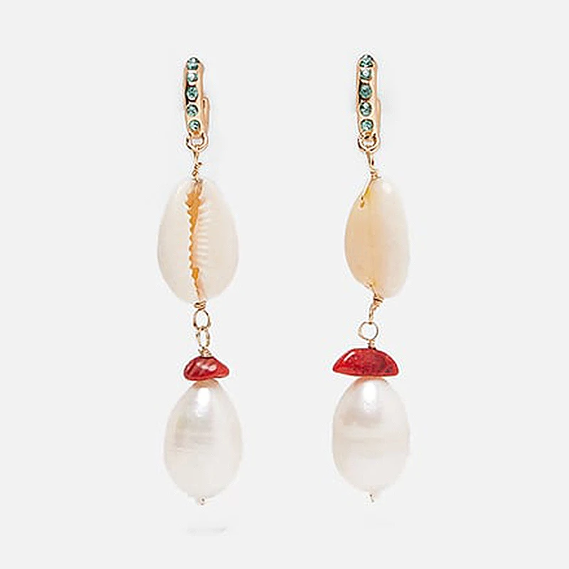 Flatfoosie трендовые Имитация жемчужные серьги-кольца для женщин девочек большой маленький круг круглый геометрический za серьги богемные ювелирные изделия - Окраска металла: 109
