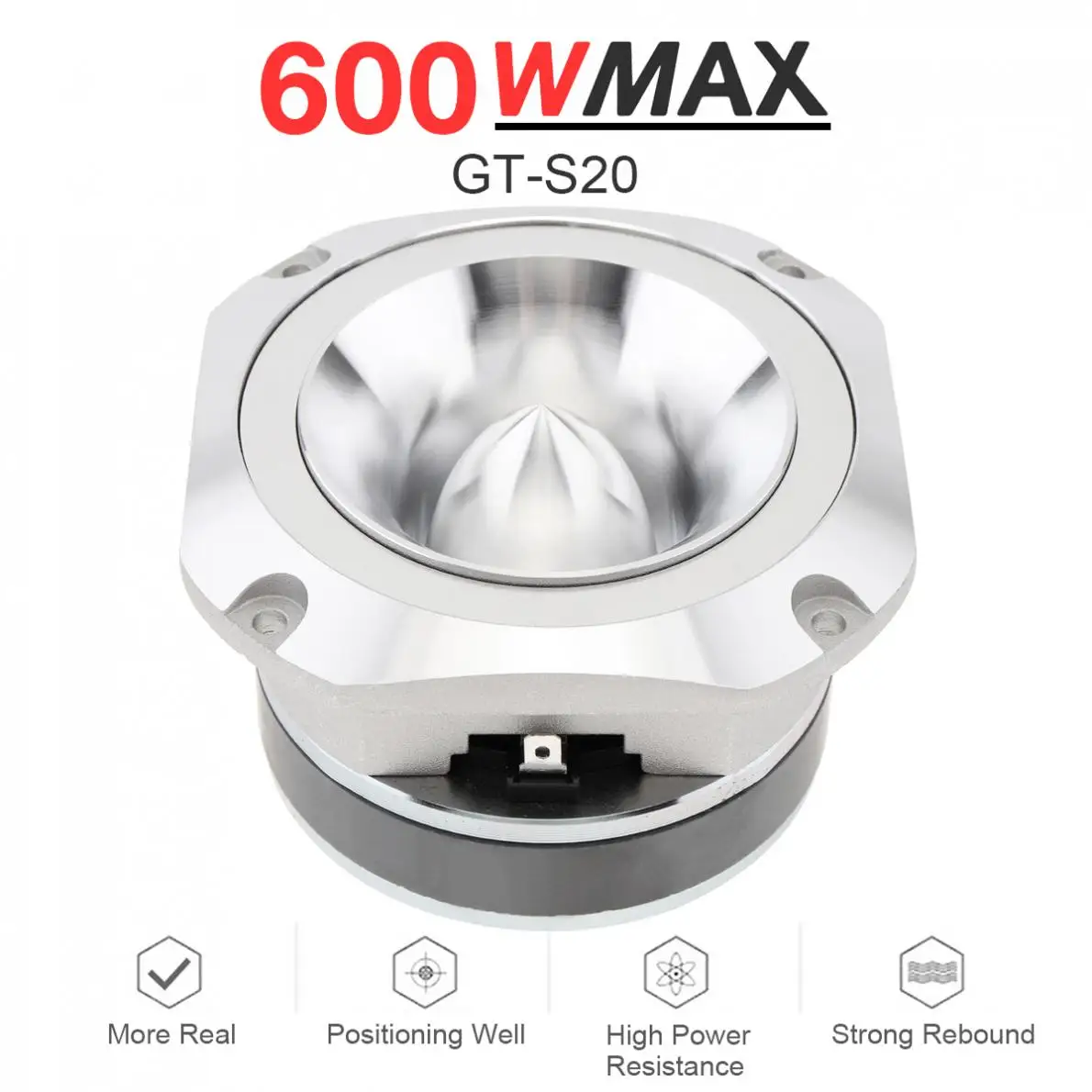 4 дюйма 600 Вт 6OHM GT-S20 12V автомобиль Алюминий пуля твитер с конденсатор с алюминиевой крышкой для автомобиля Авто Стерео модифицированный