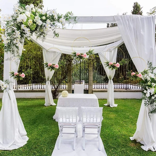 

5 Pack 14 Inch Large Metal Floral Hoop Wreath Macrame Gold Hoop Rings for DIY Wreath Decor, Dream Catcher and Macrame Wall Hangi