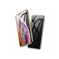 metal glass phone case for iphone 11pro 12pro max 7p 8plus case soft silicone frame cover comprehensive protective shell case
