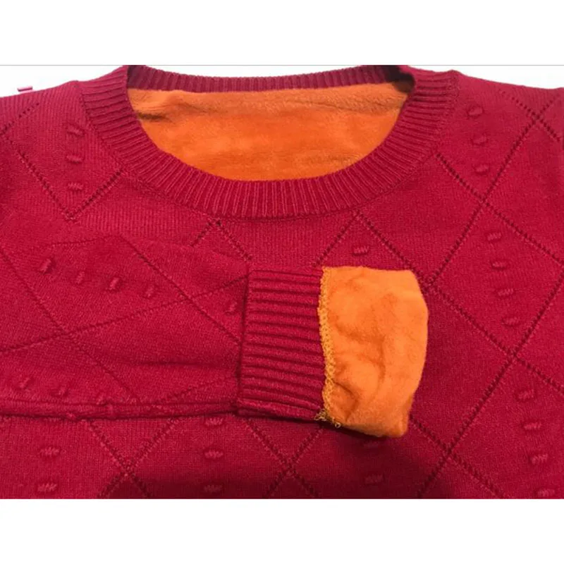 

Large Size S-3XL Thick Sweater Women Winter Warm Knit Pullover Sweater O-Neck Long Paragraph Wild Cashmere Bottoming Shirt A507