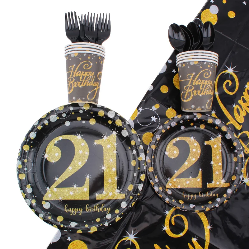 21 лет тема вечерние столовые приборы детский душ оформление дня рождения