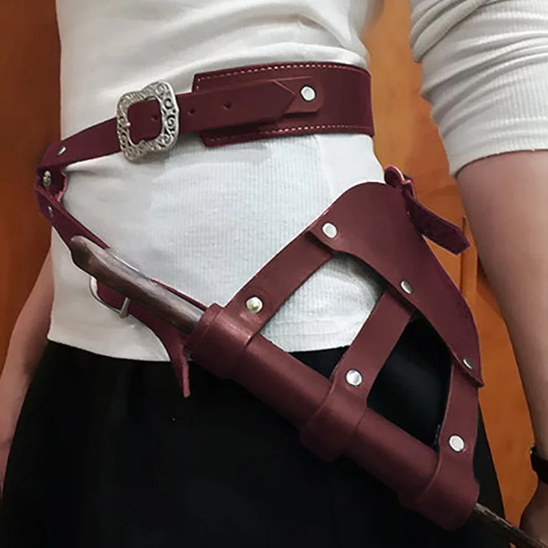 Костюм воина ниндзя комплект экипировки талия бедра нож держатель меча кожаная