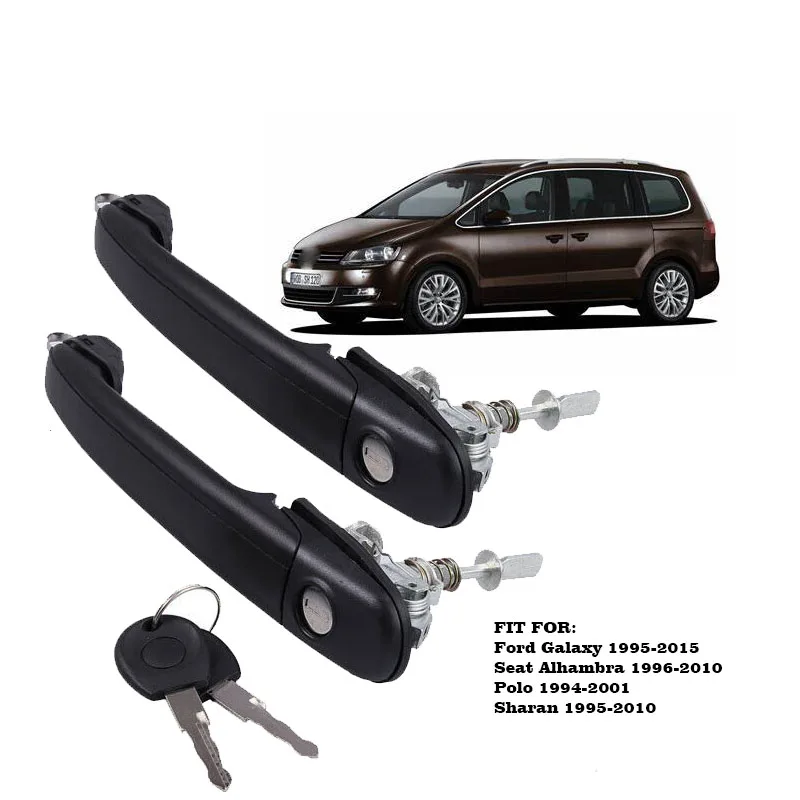 Передняя левая и правая дверная ручка 6N0837207CD с замком для VW POLO 6N 6N1 6N2 SHARAN SEAT ALHAMBRA