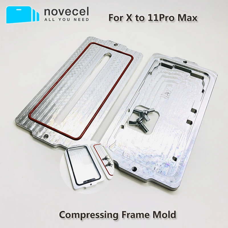 Алюминиевая рамка Novecel держатель для iPhone 11 12mini 12 pro Max X XS XR с холодным клеем|Наборы