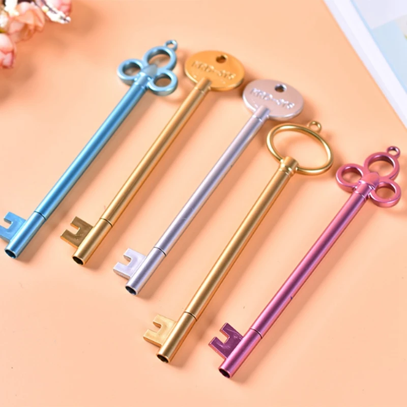 100 шт. креативная гелевая ручка в стиле ретро для моделирования ключей школьные и