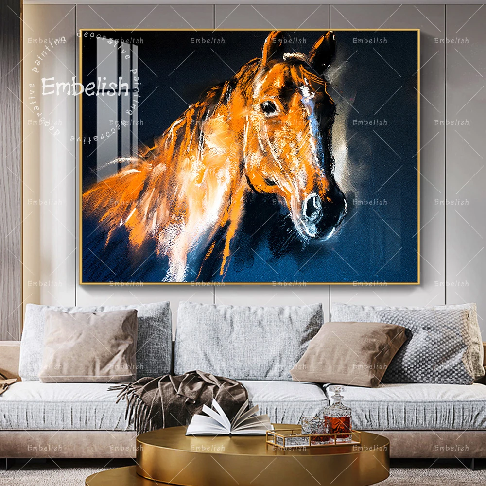 

Embelish 1 Pieces Wild Animals Horse Watercolor Wall Art Pictures For Living Room Modern Home Decor Posters HD Canvas Paintings