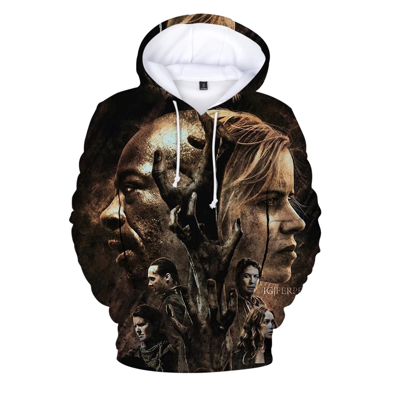 

Толстовка с 3D принтом ходячих мертвецов, мужская и женская мода, повседневная толстовка с капюшоном, уличная одежда в стиле хип-хоп, большие ...