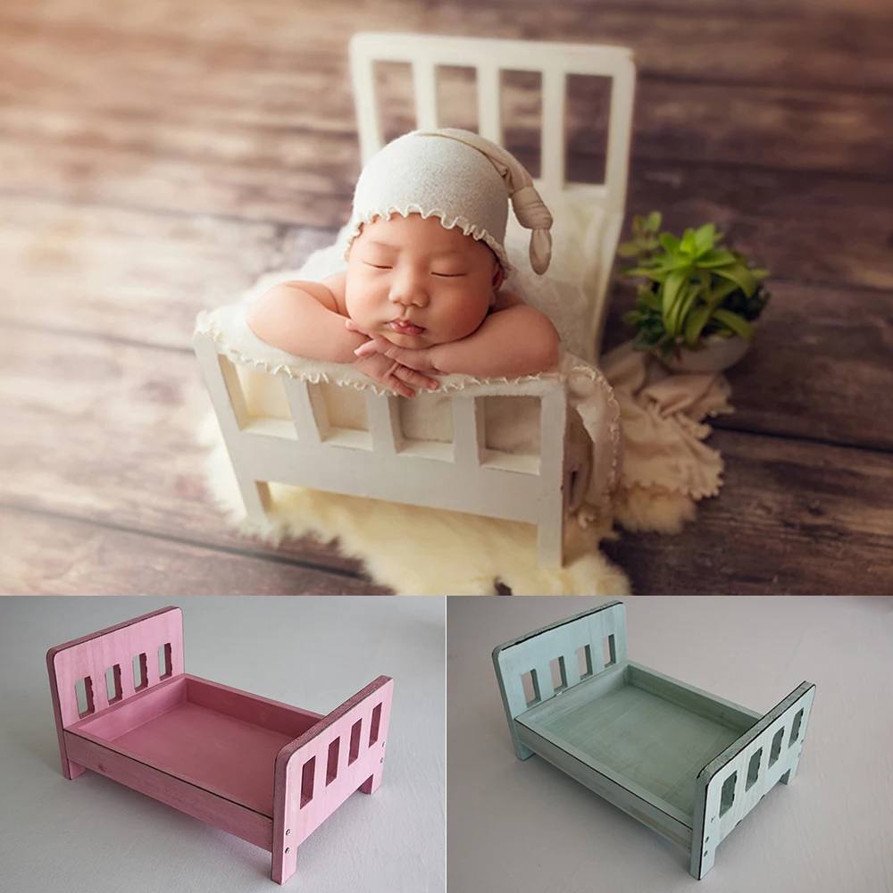 Винтажная деревянная кровать для новорожденных реквизит для фотосъемки реквизит мебель для студийной фотосъемки детская кроватка студийн... от AliExpress WW
