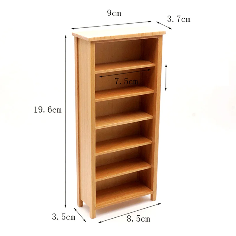 

1/10 1/12 Dollhouse Miniature Furniture Bookcase Living Room Kitchen Model Cabinet Shelf Storage Cabinet For Doll DIY Toys