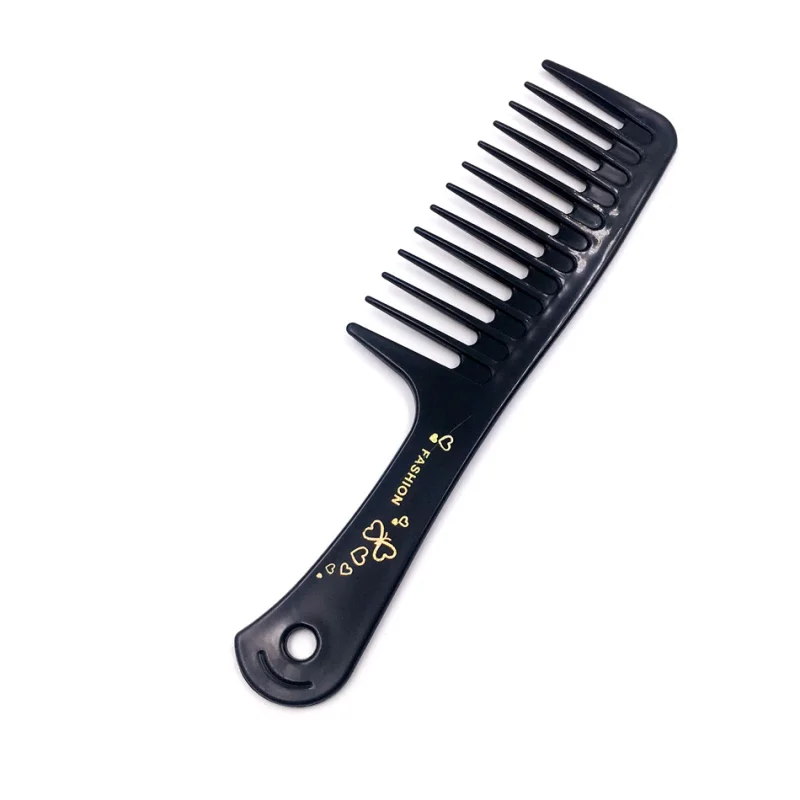 

1Pcs Black Wide Tooth Hair Comb Large Plastic Pro Salon Comb Barber Hairdressing Combs Reduce Hair Loss Hair Care Styling Tools