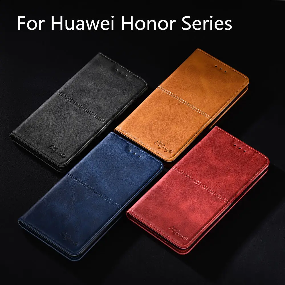 Простой Чехол-книжка для телефона Huawei Honor 5C Europe 5X 6X 6A 7X 6 Plus 7 8 9 Lite 6C Pro 10 кожаный