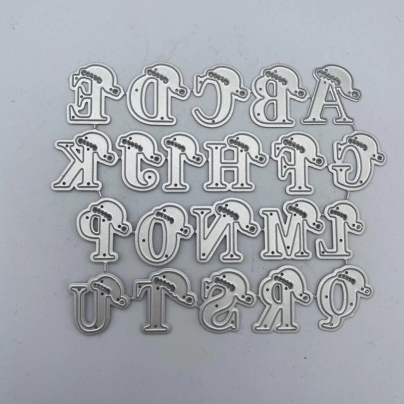 

Metal Cutting Dies Scrapbooking Christmas English Alphabet for Album Paper DIY Gift Card Decoration Embossing Dies New