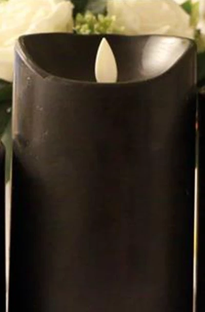 Black C LED Electronic Dancing Flameless Candle Light Simulation Candle Battery Operated Wedding Festival Home Decor Water Ripple lamp - Цвет: Black C