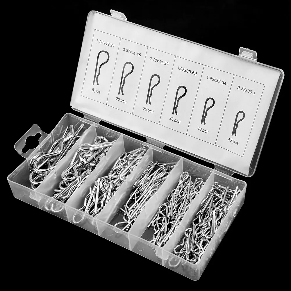 150pcs Stainless Steel R Cotter Pin Assortment Hitch Clips Fastener Set | Обустройство дома
