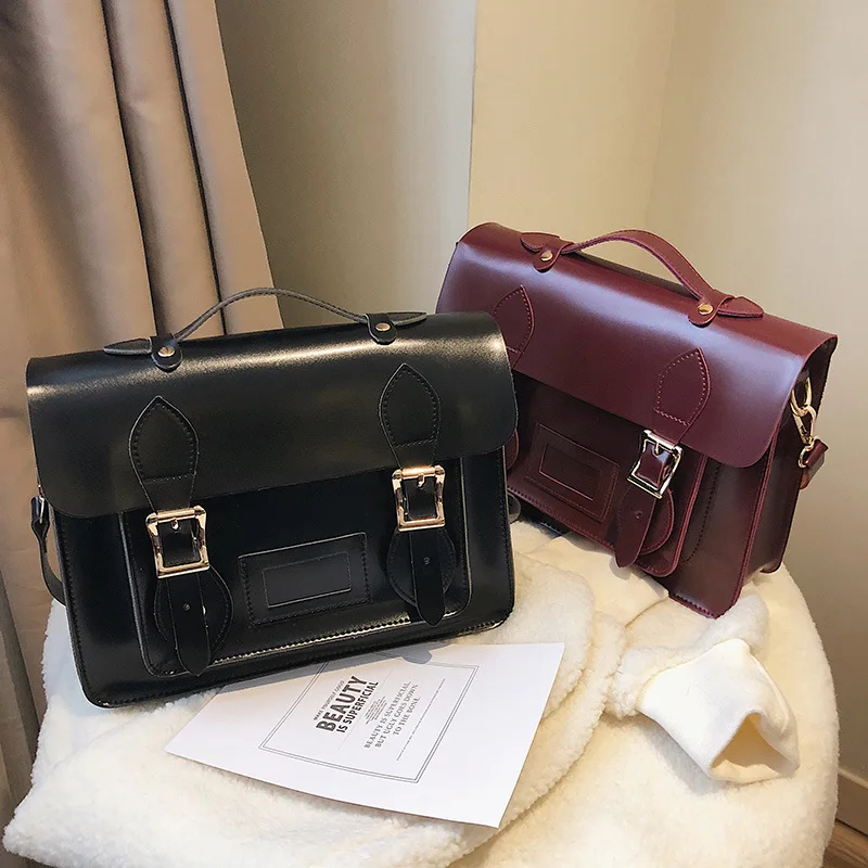 Женская сумка мессенджер из ПУ кожи в винтажном стиле|Сумки с ручками| |